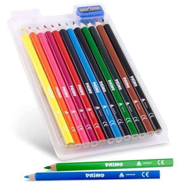 צבעי עיפרון משולש ומחדד