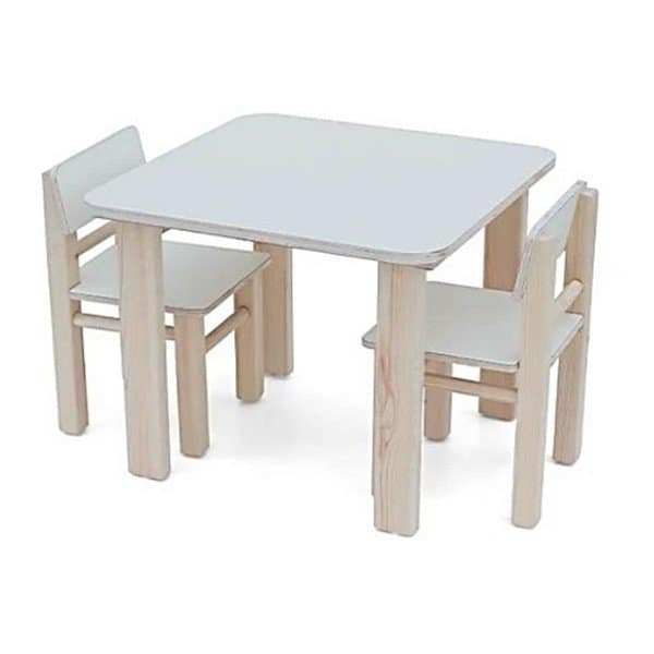 סט שולחן ו 2 כיסאות מעץ