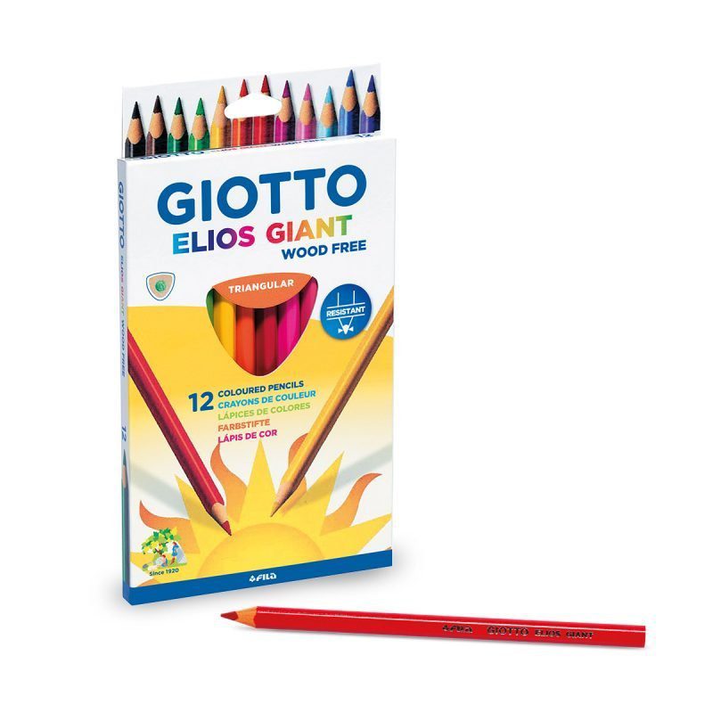 עפרונות צבעוניים נטולי עץ 12 גוונים גיוטו