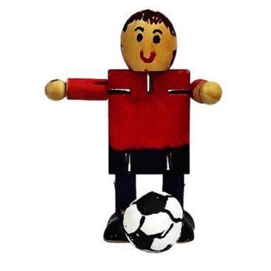 יצירה לילדים דמות מעץ דוגמה שחקן כדורגל