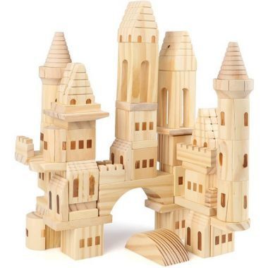 בונים מטירה מעץ - משחק הרכבה 75 חלקים