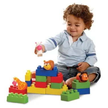 קוביות רכות גמישות עם רכבת חיות